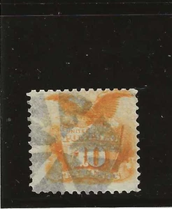 US Scott #116 used 10c yellow orange 1869 Pictorial Issue, light cancel f/vf - Picture 1 of 2