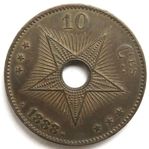 [R2953] 10 Centimes 1888, Belgian-Kongo - Picture 1 of 2