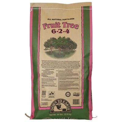 Mezcla de fertilizante natural Down To Earth Organic Frutal Tree 6-2-4, 50 libras Foto 1 de 4