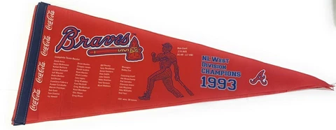 Vintage Set Of 4 1993 Bravers NL West Division Champions Team Cover