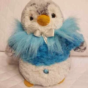 Aurora Pom Pom Penguin Blue Fur Bling Jeweled 2017 9" - Picture 1 of 8