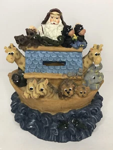 Vintage Noahs Ark Ceramic Piggy Bank -Beautiful Detail. 8”x5.5” - Picture 1 of 6