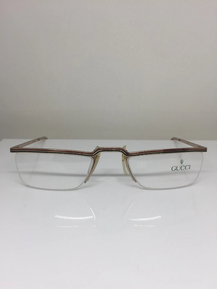 Nuevas Gafas Gucci GG 1207 De Colección C. 36E Oro Brillante 52-21mm Italia Foto 1 de 4