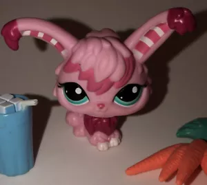 Littlest Pet Shop LPS #2132 Conejo de Angora Rosa con Ojos de Punto de Agua LPS - Imagen 1 de 9