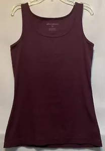Canotta donna Eddie Bauer taglia media bordeaux scollo a scoop cotone - Foto 1 di 6