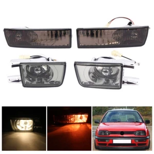 Smoked glass main flashing fog lights for VW Golf / Jetta Mk3 Vento 1992-97 - Picture 1 of 12