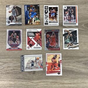James Harden Lot (10) Basketball Card Collection No Dup SP Inserts Hoops Donruss