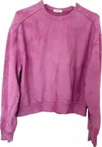 rag & bone City Tie Dye Terry Sweatshirt Women’s Size Small Pink Organic Cotton - Picture 1 of 11