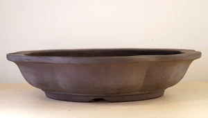 Japanische Bonsai Topf Tokoname YAMAAKI φ13,8" (35cm) braun rund Rinka I149 - Bild 1 von 13