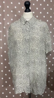 Debenhams Vintage Leopard Print Silk Shirt Womens Size 16 - Image 1 of 4