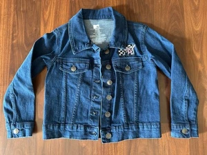 MTV Girls Dark Wash Button Up Logo Music Television Jean Jacket SZ S 6-6X NWOT - Picture 1 of 5