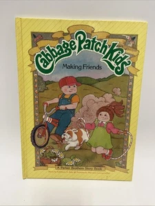 VINTAGE CABBAGE PATCH KIDS CHILDREN BOOK MAKING FRIENDS 1984 PARKER BROTHERS  - Picture 1 of 5