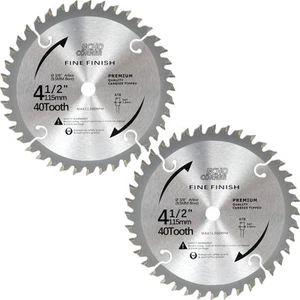 Confezione da 2 Lame Circolari per Taglio Legno 4-1/2 Pollici 40 Denti Finitura Fine con... - Foto 1 di 4