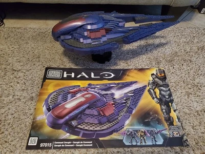 Mega Bloks Construx Halo Covenant Seraph 97015 w/ Instructions Stand NO FIGURES - Image 1 of 4