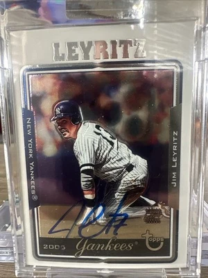Topps 2005 edición de firma retirada - autógrafos Jim Leyritz #TA-JJL (AU) Foto 1 de 2