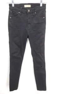 Madewell Jeans Damen 25 Black Wash 10" High Rise Skinny Distressed Denim - Bild 1 von 9