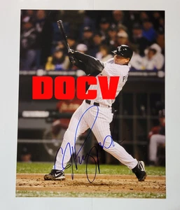 A.J. Foto firmada por Pierzynski 11x14 Serie Mundial 2005 Medias Blancas de Chicago - Imagen 1 de 1