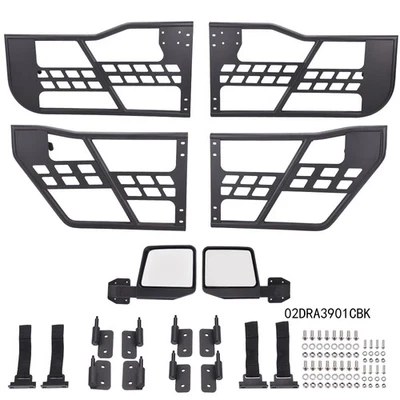 Nuevo ajuste para Jeep Wrangler JK 2007-18 juego de 4 puertas puertas de tubo con espejo retrovisor lateral Foto 1 de 4