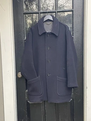 100% КАШЕМИРОВАЯ ШЕРСТЬ СДЕЛАНО В АНГЛИИ BROOKS BROTHERS ВЕРХНЕЕ ПАЛЬТО НАД ПАЛЬТО ТЕМНО-СИНИЙ L - Изображение 1 из 4