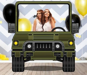 Military Jeep, Vehicle Theme, DIY Photo Booth Props, Non-Personalized - Picture 1 of 13