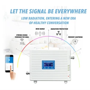 Wzmacniacz sygnału telefonu komórkowego trójzakresowy 2G / 3G / 4G LTE Booster Repeater Inteligentny zestaw - Zdjęcie 1 z 11