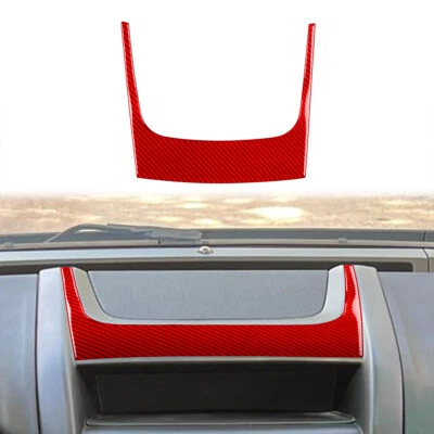 Cubierta de pantalla de consola interior de fibra de carbono rojo vinilo para Pontiac G8 08-09 Foto 1 de 4