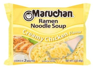 Sopa de fideos ramen, sabor cremoso a pollo (3 oz), 12 unidades, evita todo y... - Imagen 1 de 4