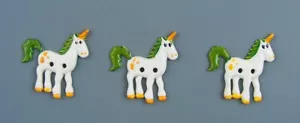 CHERI STROLE CHILDREN'S BUTTONS - UNICORN - Picture 1 of 3