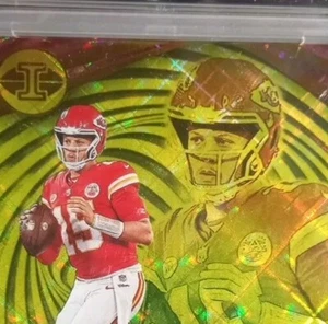 2023 Illusions /299 PATRICK MAHOMES #52 Trophy Collection Yellow Diamonds PSA 7 - Picture 1 of 4