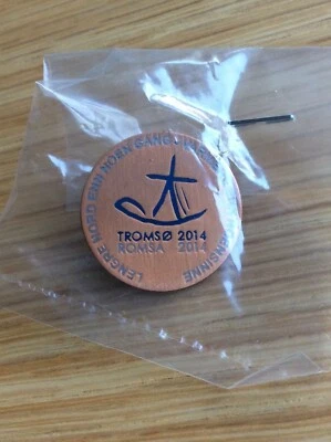 Tromsø 2014 bid candidate pins bronce / cupper  with running numbers - Image 1 of 2
