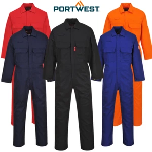 Portwest Safety Overall Bizweld Flame Resistant Coverall Welding BoilerSuit BIZ1 - Picture 1 of 16