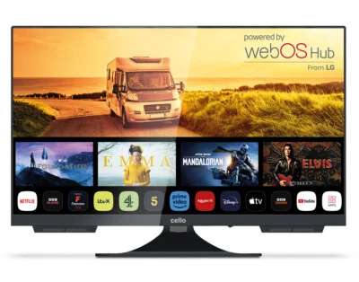 Cello 22 Inch Smart 12v 24v TV WiFi 1080p Freeview Play Bluetooth CARAVAN HGV TV - Image 1 of 4