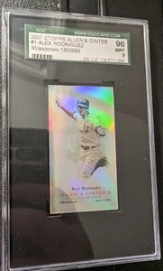 2007 ETOPPS ALLEN & GINTER Milestones #1 ALEX RODRIGUEZ SGC 9 /999 POP 1 500 HR - Picture 1 of 5