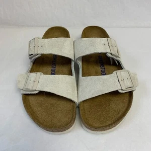 Birkenstock New w/ Box Arizona Modern Suede Antique White Soft Footbed Regular - Picture 1 of 5