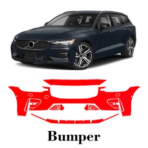 Front bumper PreCut PPF Paint Protection Film For Volvo V60 R-Design 2019-2025 - Picture 1 of 7