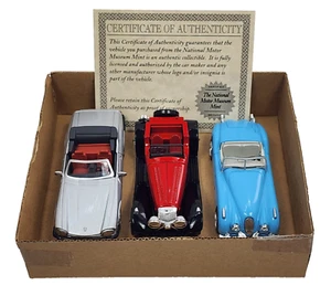 National Motor Museum Vintage New Ray 3 X Jaguar Sports Classic Car Diecast - Picture 1 of 15