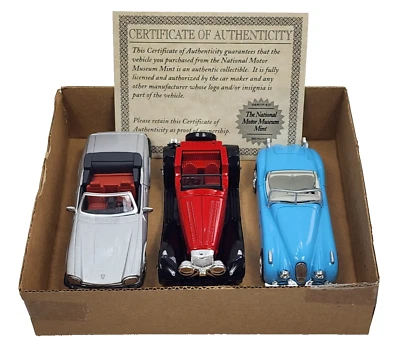 National Motor Museum Vintage New Ray 3 X Jaguar Sports Classic Car Diecast - Image 1 of 4