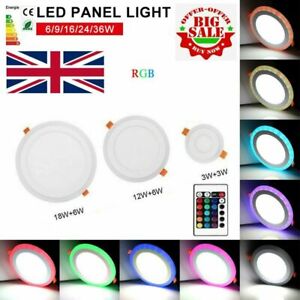 Ultra Thin LED RGB Ceiling Lights Panel Down Light Round  Living Room Wall Lamp