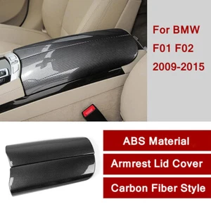 Carbon Fiber Center Console Armrest Box Cover For BMW 7 Series F01 F02 2009-2015 - Picture 1 of 12