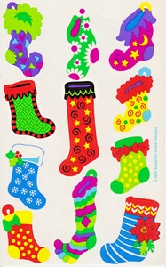 Sandylion VERY RARE CHRISTMAS Scrapbook Maxi Stickers. A 20 Out of Print Design - Picture 1 of 2
