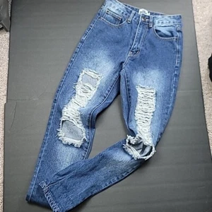 Jean vaquero para mujer The Rockn Rev Distressed - talla 2/28" entrepierna - usado en excelente estado - Imagen 1 de 4