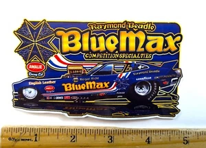 Raymond Beadle BLUE MAX World Famous Funny Car NHRA Racing Die Cut Decal Sticker - Imagen 1 de 1