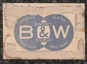 Victorian Trade Card Butler & Wilson B&W Sweet Chew Tabaco Perro y Lámpara 4x2.5 - Imagen 1 de 2