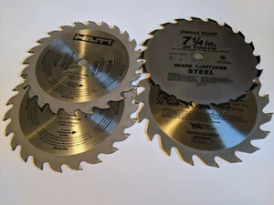 4 hojas de sierra circular - HILTI, Craftsman, Vermont American - carburo - Imagen 1 de 12