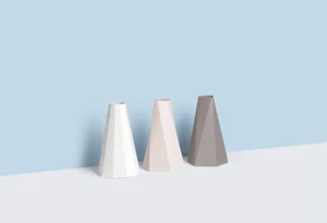 DIY Stone Cardstock Polygon Vase Craft Kit Modern Home Decor - Picture 1 of 8