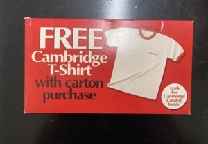 Vintage Cambridge Zigaretten T-Shirt NEU in Box. Nie geöffnet. NEW old stock - Bild 1 von 6