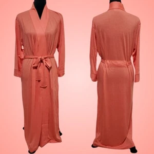N Natori Congo Long Robe Small Tango Orange Lightweight Tie Closure NWT 🧡 - Picture 1 of 8