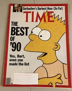 Time Magazine Dec 31, 1990 Bart Simpson/The Best of '90 Cover - Picture 1 of 16
