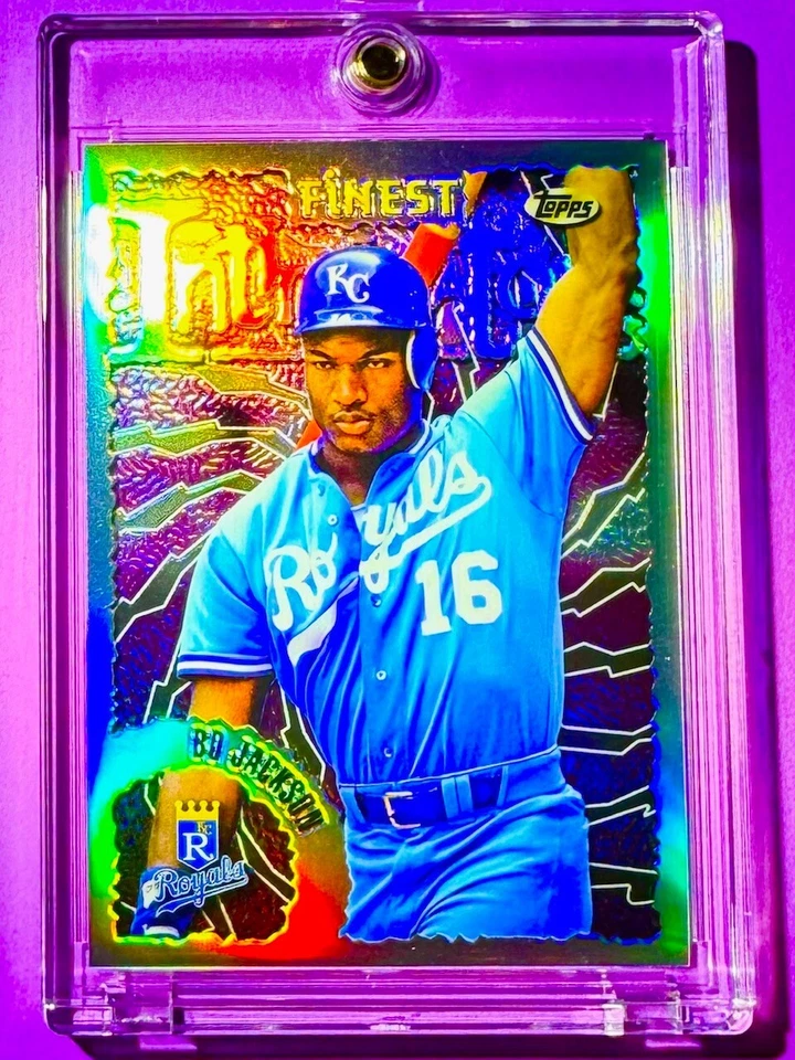 Bo Jackson RARO REFRACTOR PLATEADO IMPRESIÓN CORTA TOPPS ¡INSERTO DE INTIMIDADORES FINOS! Foto 1 de 4
