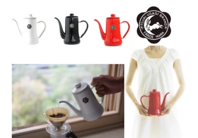 New Tsuki Usagi Jirushi Slim Pot Coffee Pot 1.2L and 0.7L Japan  - Image 1 of 4